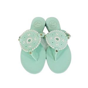 Jack Rogers Classic Georgica Boho Thong Sandals in Mint Green Womens Size 8‎